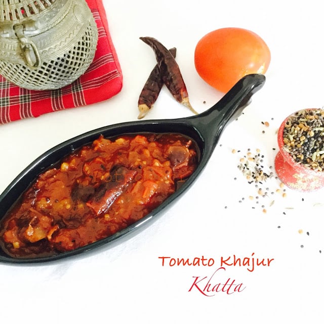 Tomato Khajur Khatta…Tomatoes and dates sweet chutney