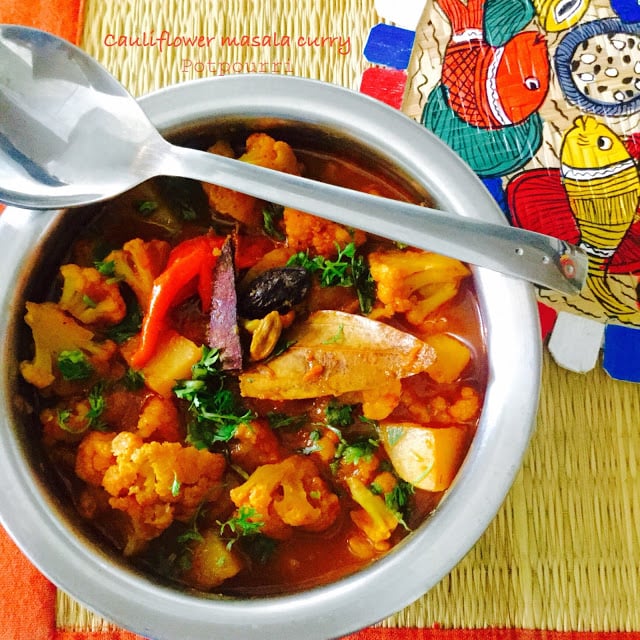 Cauliflower masala curry/Phula Kobi aloo Tarkari