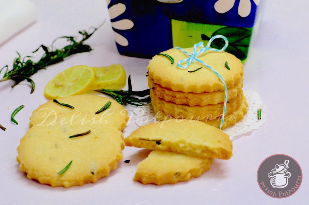 Lemon and Rosemary Shortbread Cookies