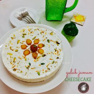 No bake Gulab Jamun Cheesecake…my 100th post!