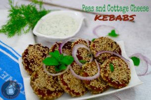 Peas and Cottage Cheese kebabs/Matar Paneer Kebabs(Monsoon Mania Collab)