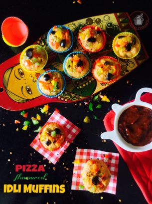 Pizza flavoured Idli Muffins