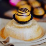 Besan ladoo with Peanut butter