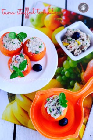 Tuna Salad stuffed Tomatoes