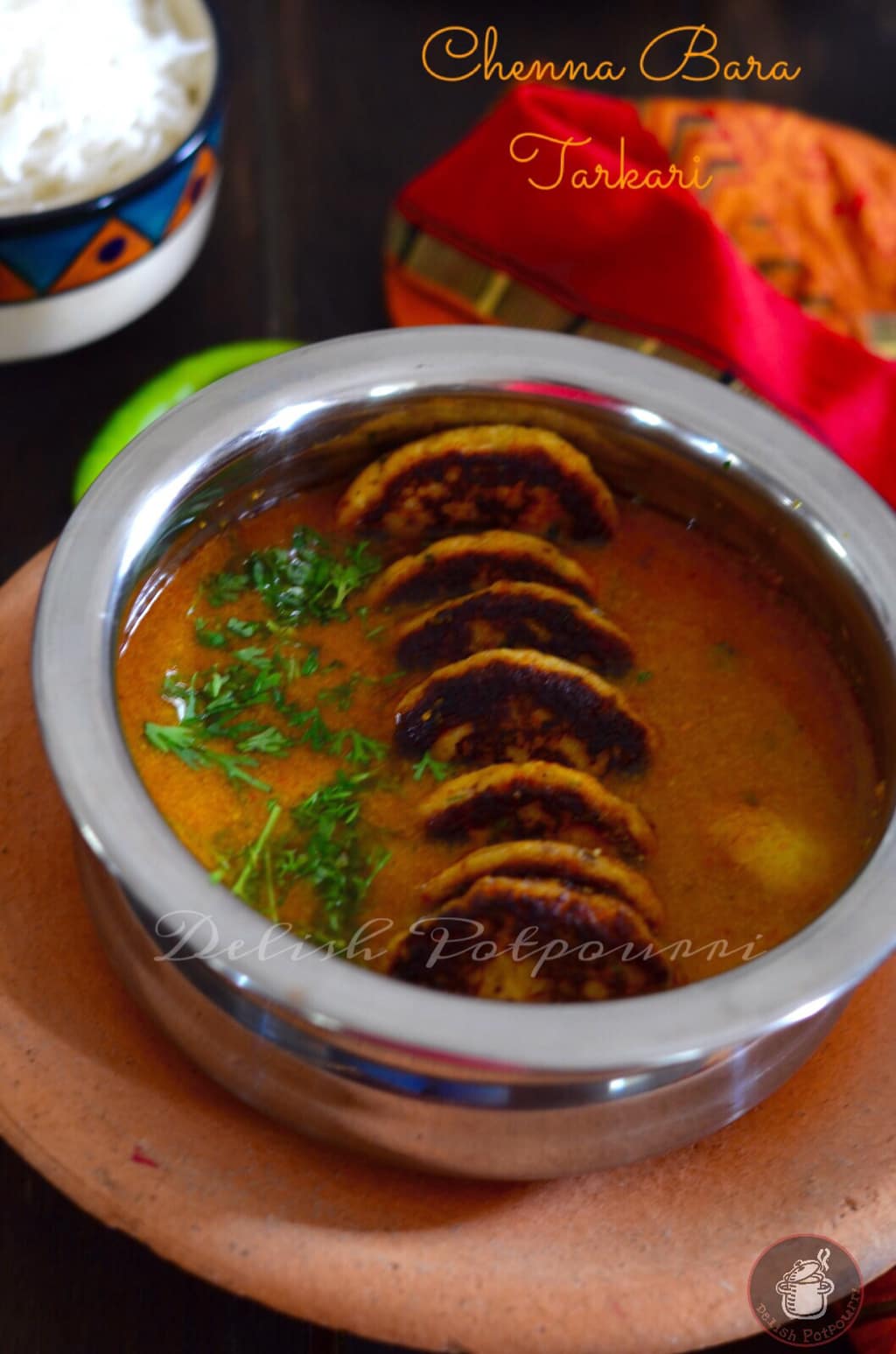 Chenna Bara Tarkari/Cottage cheese patties Curry…. A Navratri Collab