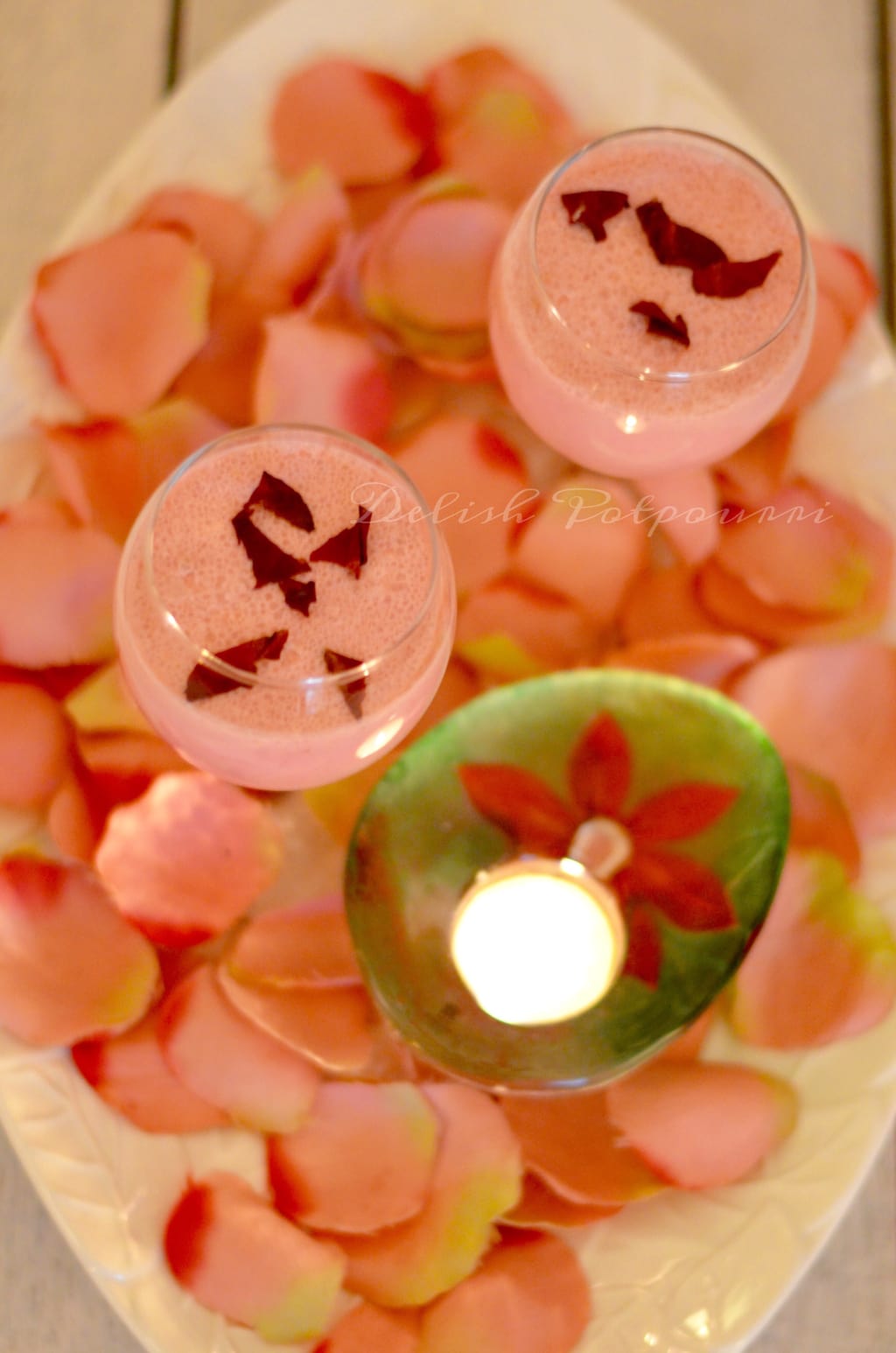 Ice creamy Gulkand Shake …Diwali Collab