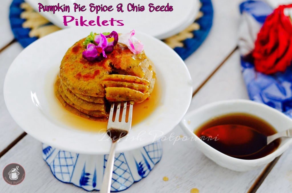 Pumpkin spice and Chia seeds pikelets 
