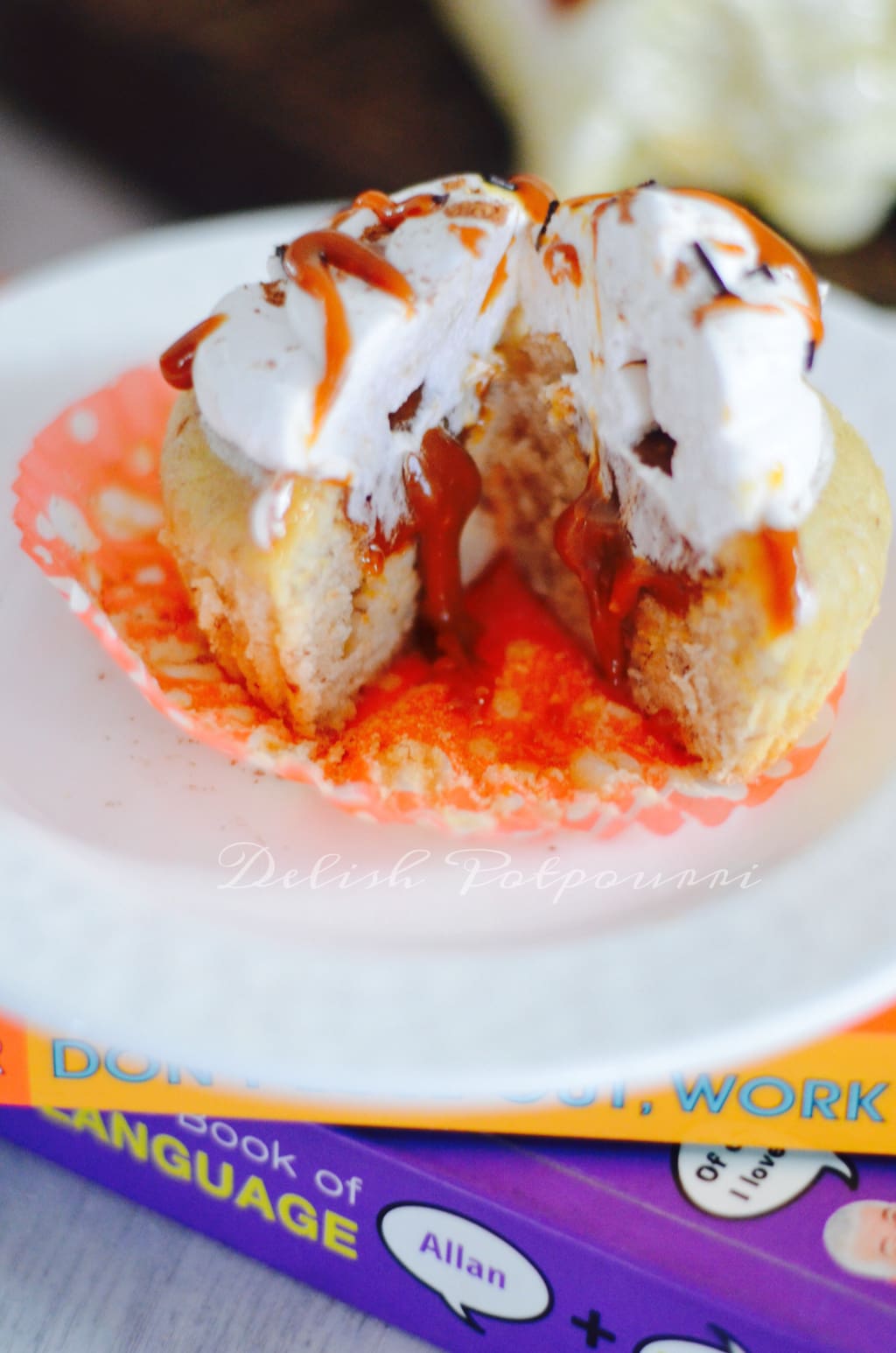 Banoffee Cupcakes with a Toffee Drizzle