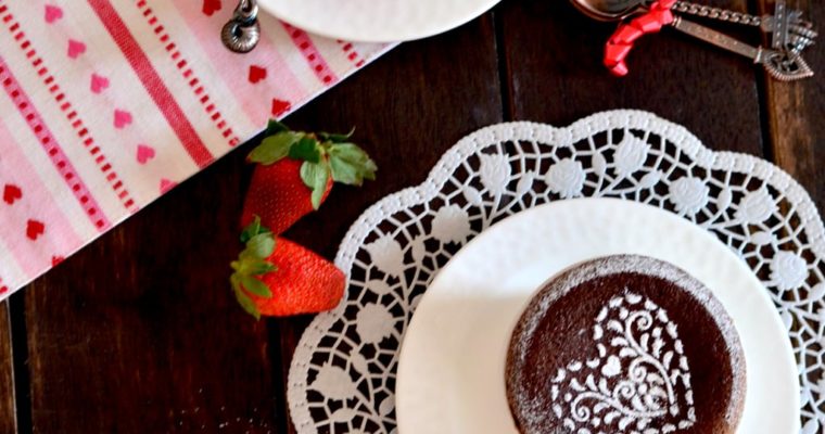 Dark Chocolate Souffle for Valentines day