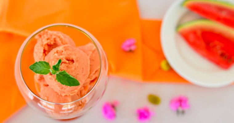 Watermelon Coconut Lime Sorbet