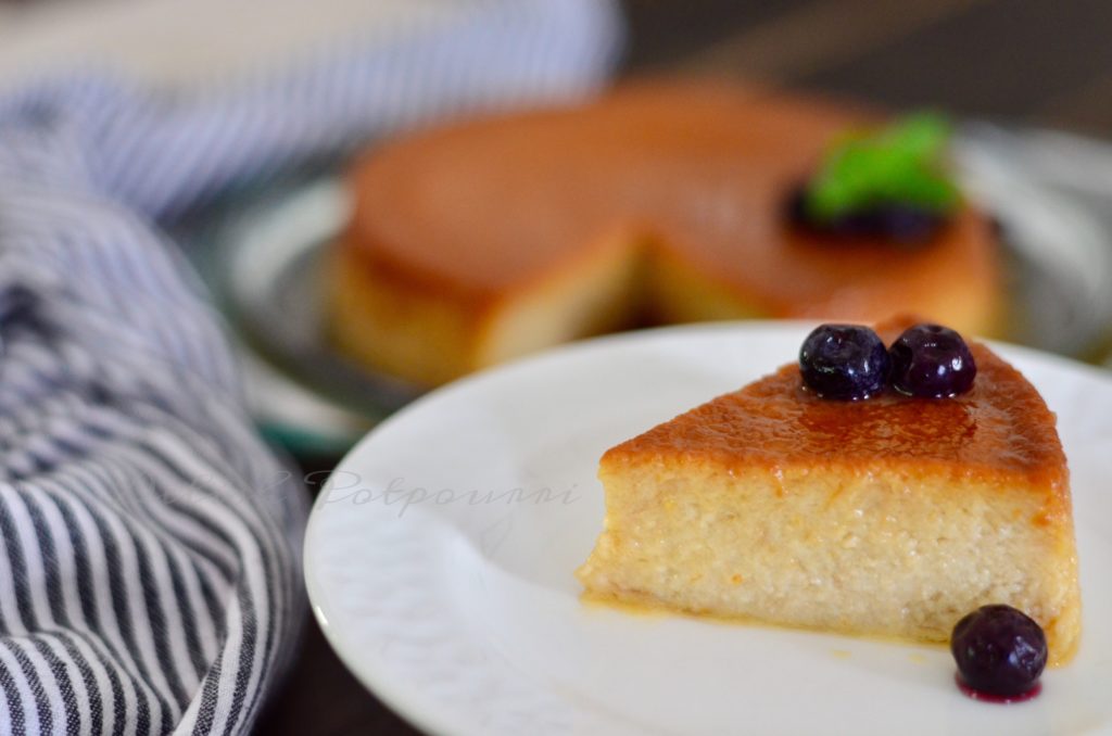 Steamed Caramel Bread Pudding 