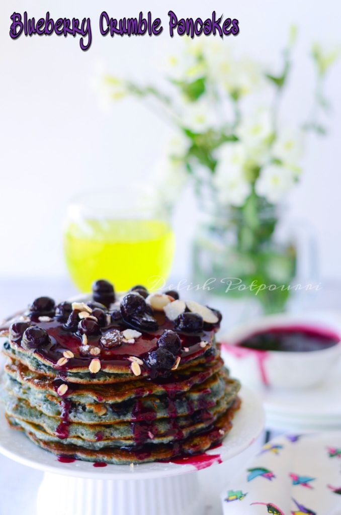 Blueberry Crumble Pancakes