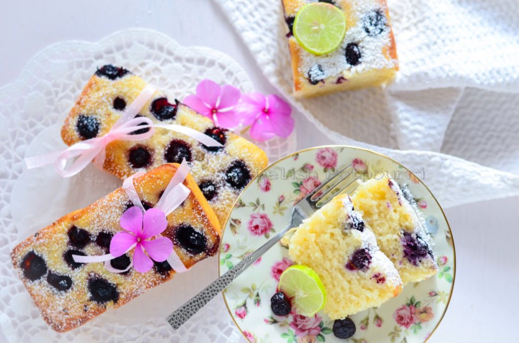 Eggless Lemon Blueberry Loaf 