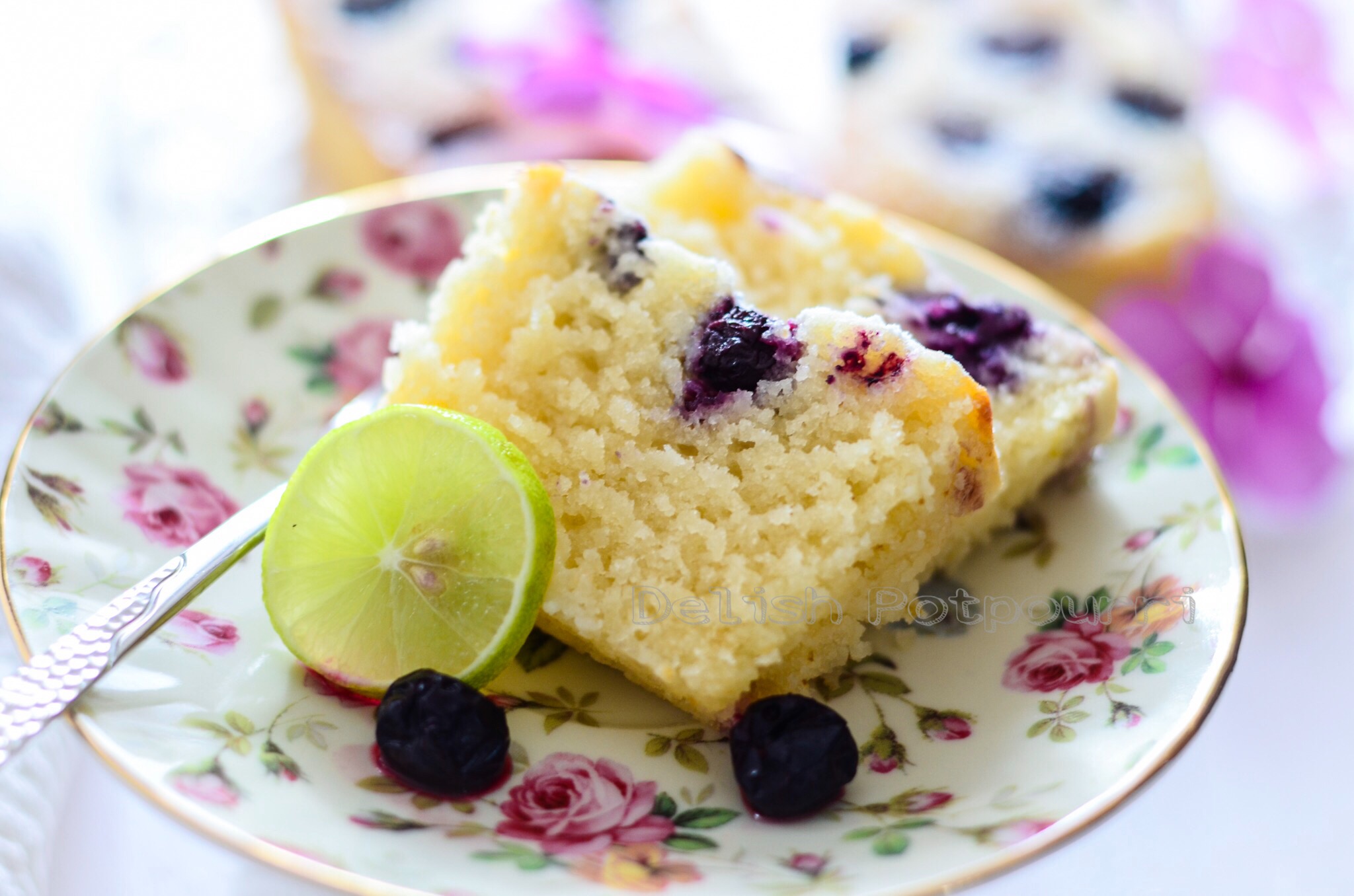 Eggless Lemon Blueberry Loaf