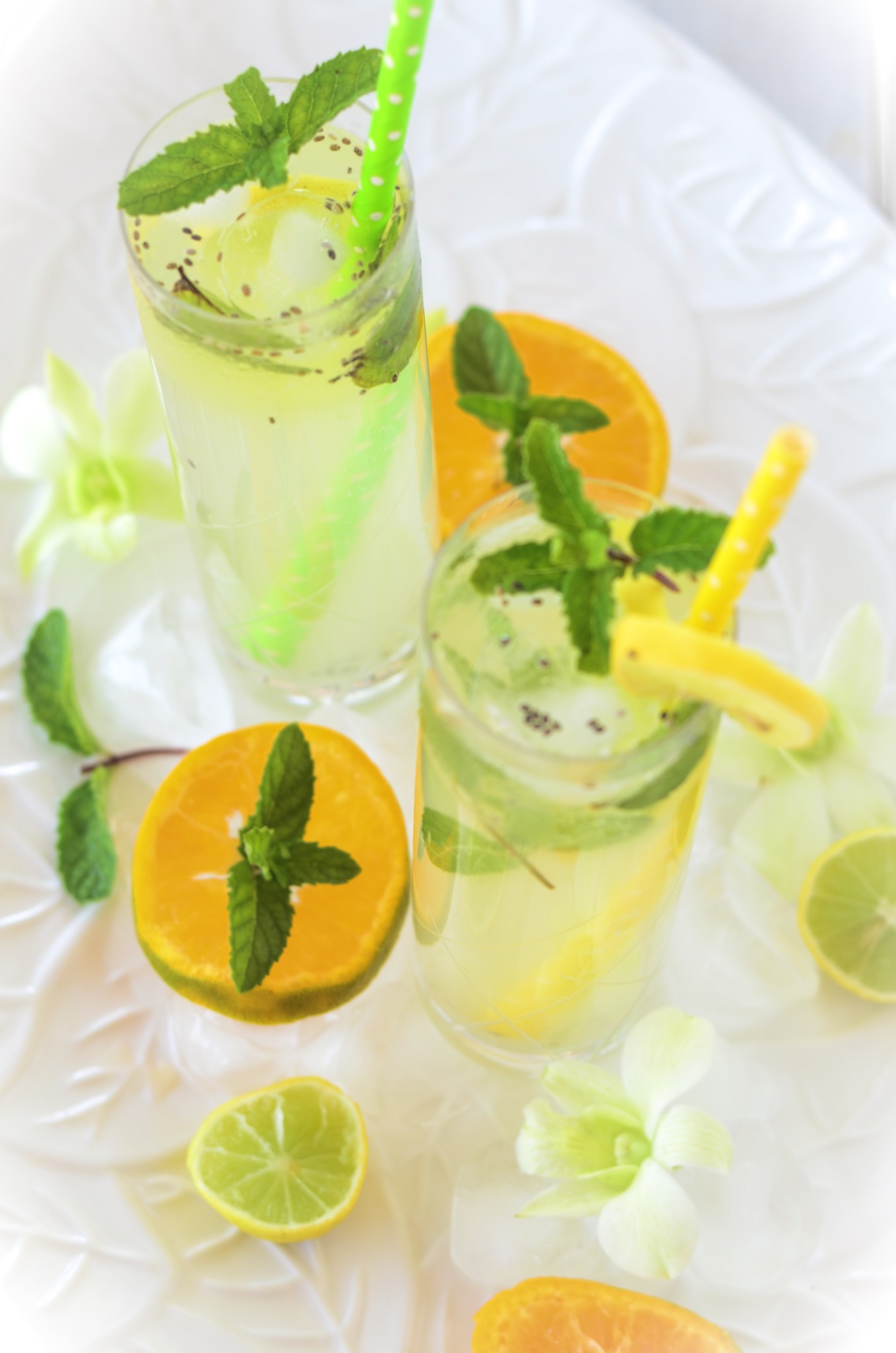 Tender Coconut and Chia seeds Lemonade