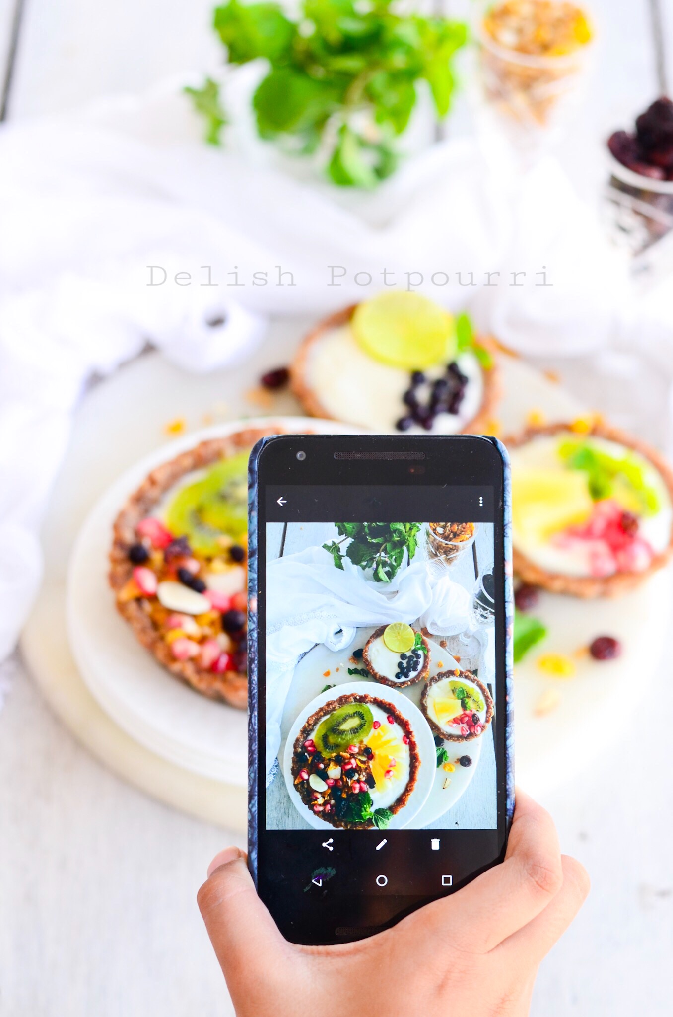 Lemon Greek Yoghurt and Fruit Tart